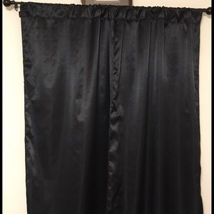 Black Satin Curtains